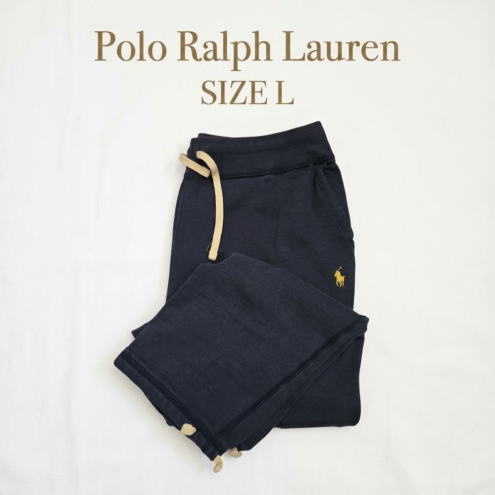 Polo Ralph Lauren Cotton Fleece Sweatpants Men L Navy Blue Athleisure